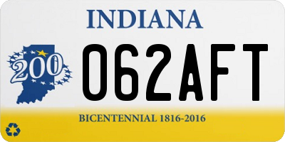 IN license plate 062AFT