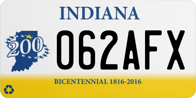 IN license plate 062AFX