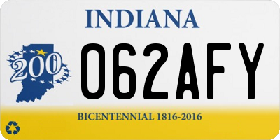 IN license plate 062AFY