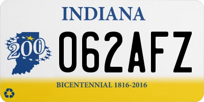 IN license plate 062AFZ