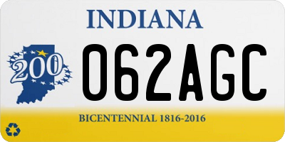 IN license plate 062AGC