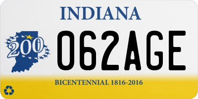 IN license plate 062AGE