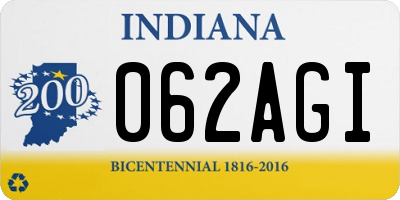 IN license plate 062AGI