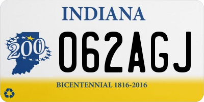 IN license plate 062AGJ