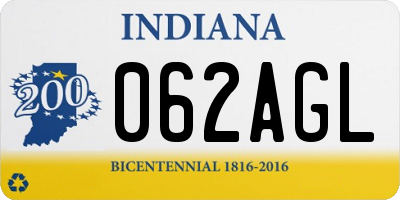 IN license plate 062AGL