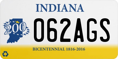 IN license plate 062AGS