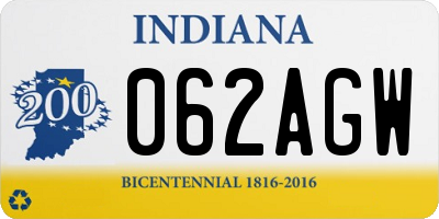 IN license plate 062AGW