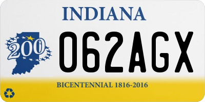 IN license plate 062AGX