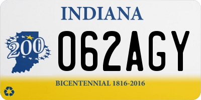 IN license plate 062AGY