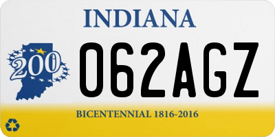 IN license plate 062AGZ