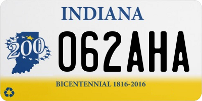 IN license plate 062AHA