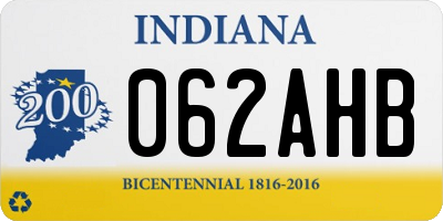 IN license plate 062AHB