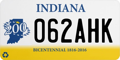 IN license plate 062AHK