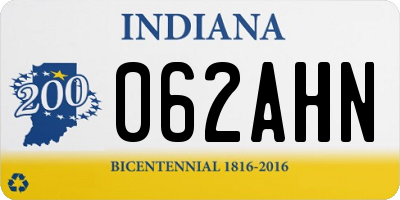 IN license plate 062AHN
