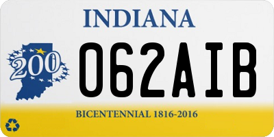 IN license plate 062AIB