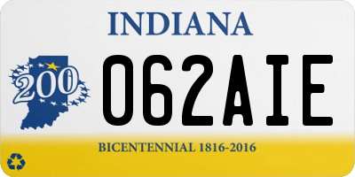 IN license plate 062AIE