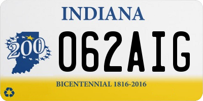 IN license plate 062AIG