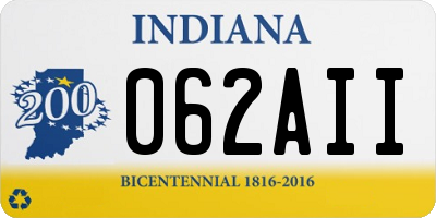 IN license plate 062AII