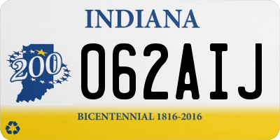 IN license plate 062AIJ