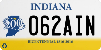 IN license plate 062AIN