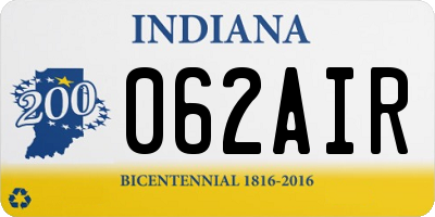 IN license plate 062AIR