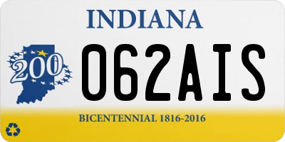 IN license plate 062AIS
