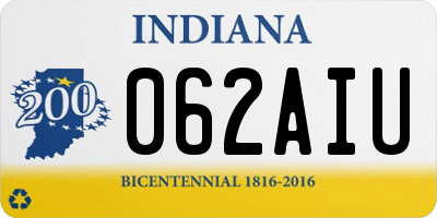IN license plate 062AIU