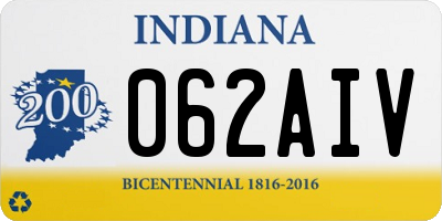 IN license plate 062AIV