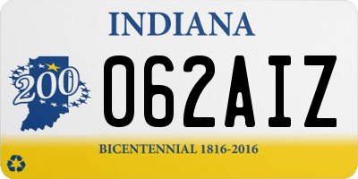 IN license plate 062AIZ