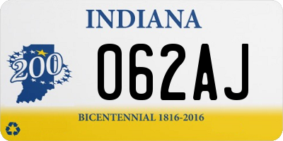 IN license plate 062AJ