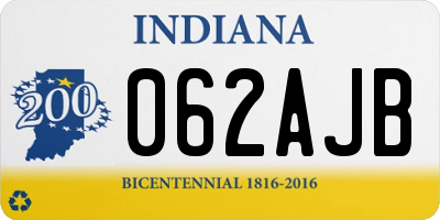 IN license plate 062AJB