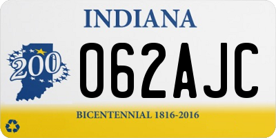 IN license plate 062AJC