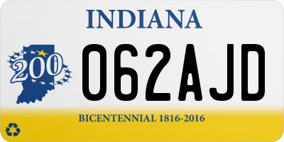 IN license plate 062AJD