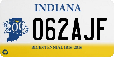IN license plate 062AJF