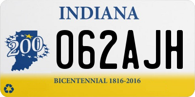 IN license plate 062AJH