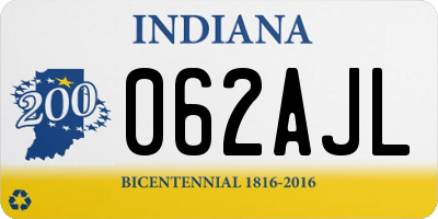 IN license plate 062AJL