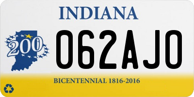 IN license plate 062AJO