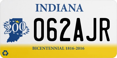 IN license plate 062AJR