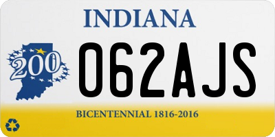 IN license plate 062AJS