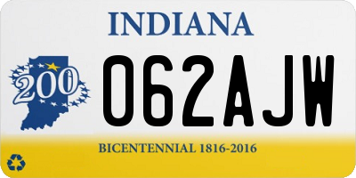 IN license plate 062AJW