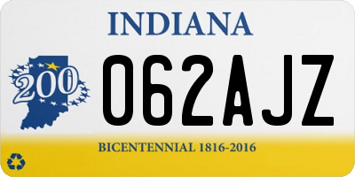 IN license plate 062AJZ