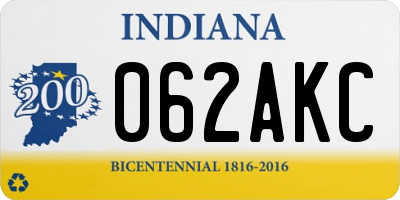 IN license plate 062AKC