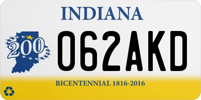 IN license plate 062AKD