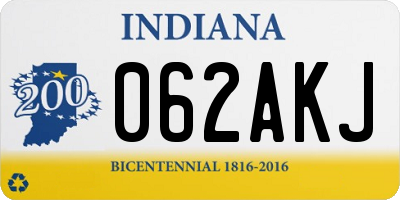IN license plate 062AKJ