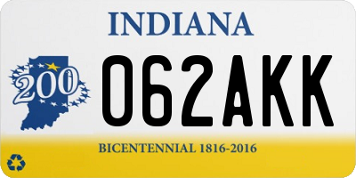 IN license plate 062AKK