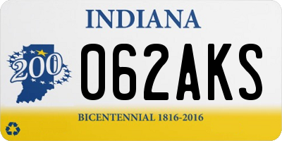 IN license plate 062AKS