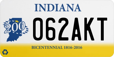 IN license plate 062AKT