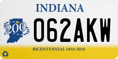 IN license plate 062AKW