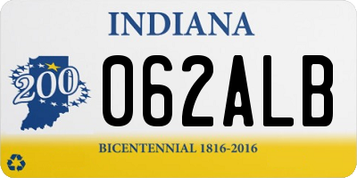 IN license plate 062ALB