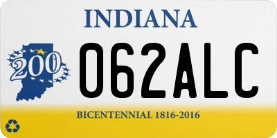 IN license plate 062ALC